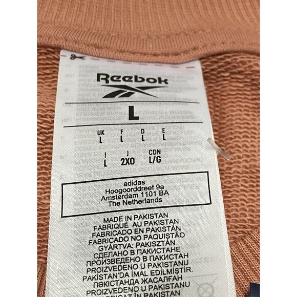 REEBOK Myt Crew Neck Sweatshirt In Canyon Coral Mens Size Large NWT - Picture 3 of 6
